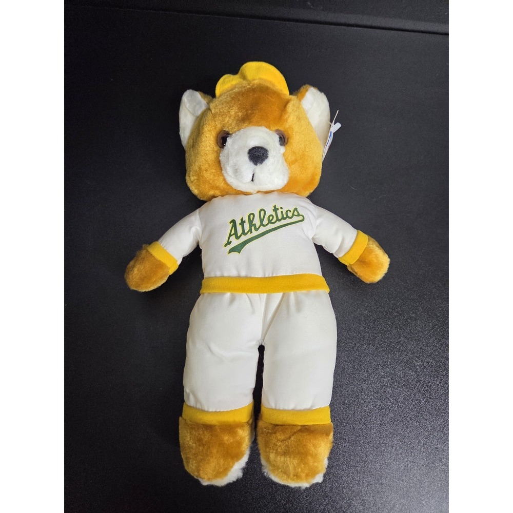 Vintage MLB Oakland Athletics Bear Plush 12" Steven Smith Stuffed Animals Tag